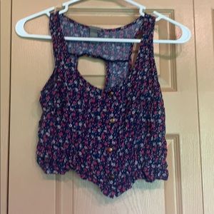 Small flower crop top